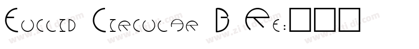 Euclid Circular B Re字体转换